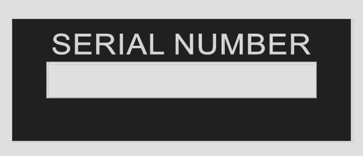 Aluminum Serial Number Plate Blank